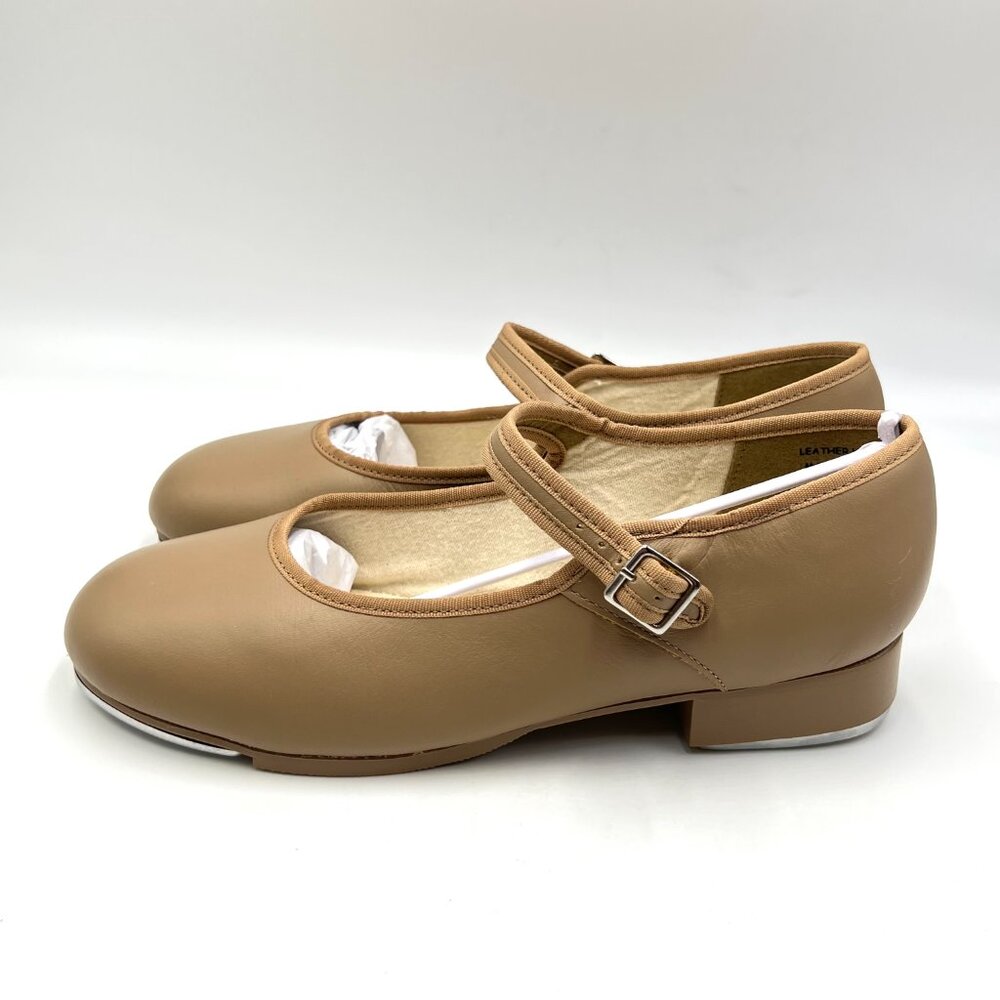 Capezio Womens‎ Size 7.5 3800 Mary Jane Caramel Tan Buckled Dance Tap Shoes - Picture 6 of 13
